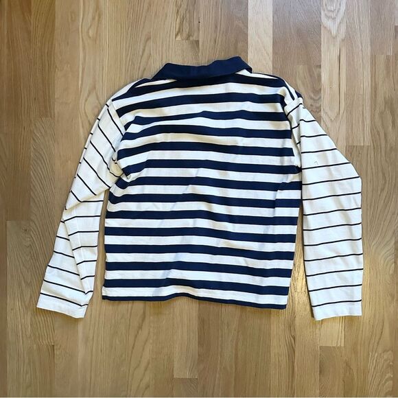 J. Crew | striped navy polo - Picture 3 of 4